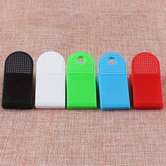 2pcs Macaron Plastic Shoe Clips, Rectangular Medium Clips, Mixed Colors