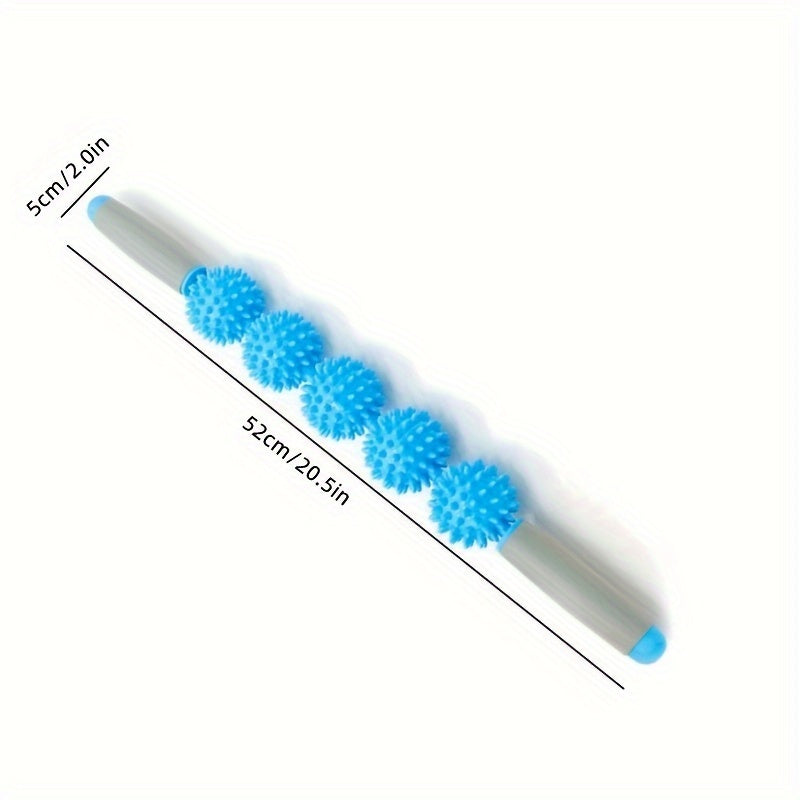 3 5 Wheels Yoga Fascia Stick Fitness Massage Roller for Muscle Relaxation
