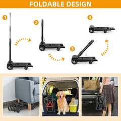 Foldable Hand Truck Utility Cart Portable Multipurpose Grocery Shopping Cart