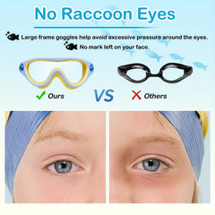 Cartoon Whale Kids Swim Goggles Anti Fog Leakproof Swimming
