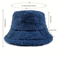 Vintage Bucket Hat Faux Fur Winter Warmer Fisherman Cap