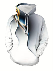 Colorful Light Print Hoodies For Men Graphic Hoodie