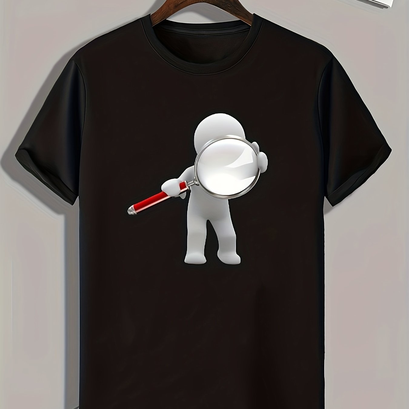 Cartoon Pattern Print Men's Comfy Sports T-shirt Graphic Tee