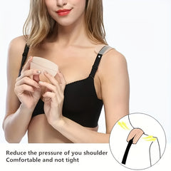 Invisible Silicone Shoulder Pads Non-slip Bra Strap Cushions