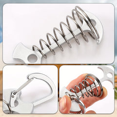 10PCS Fishbone Anchor Pegs w/ Carabiners Aluminum Tie Down Tent Stakes