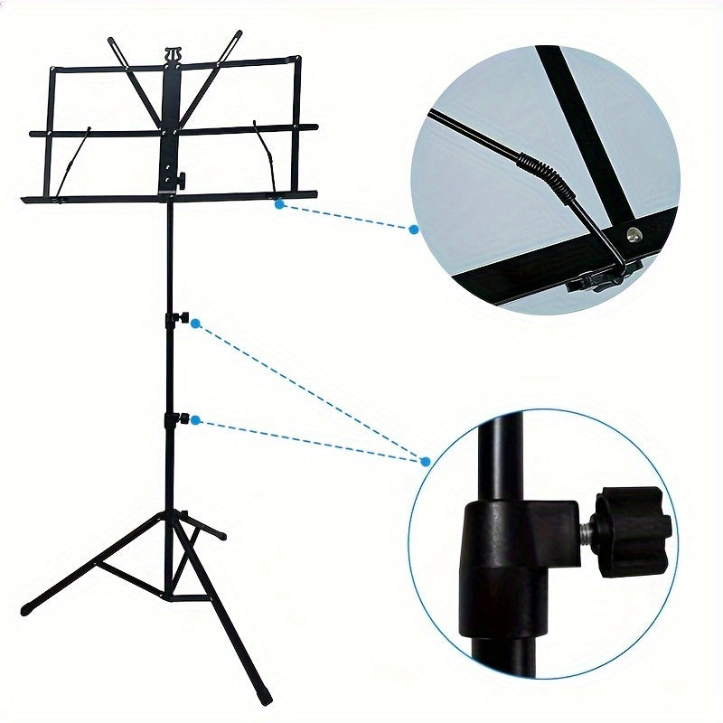 Foldable Portable Music Stand Thickened Music Stand Musical Music Stand
