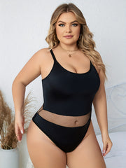Sexy Fishnet Bodysuit Round Neck Slim Fit