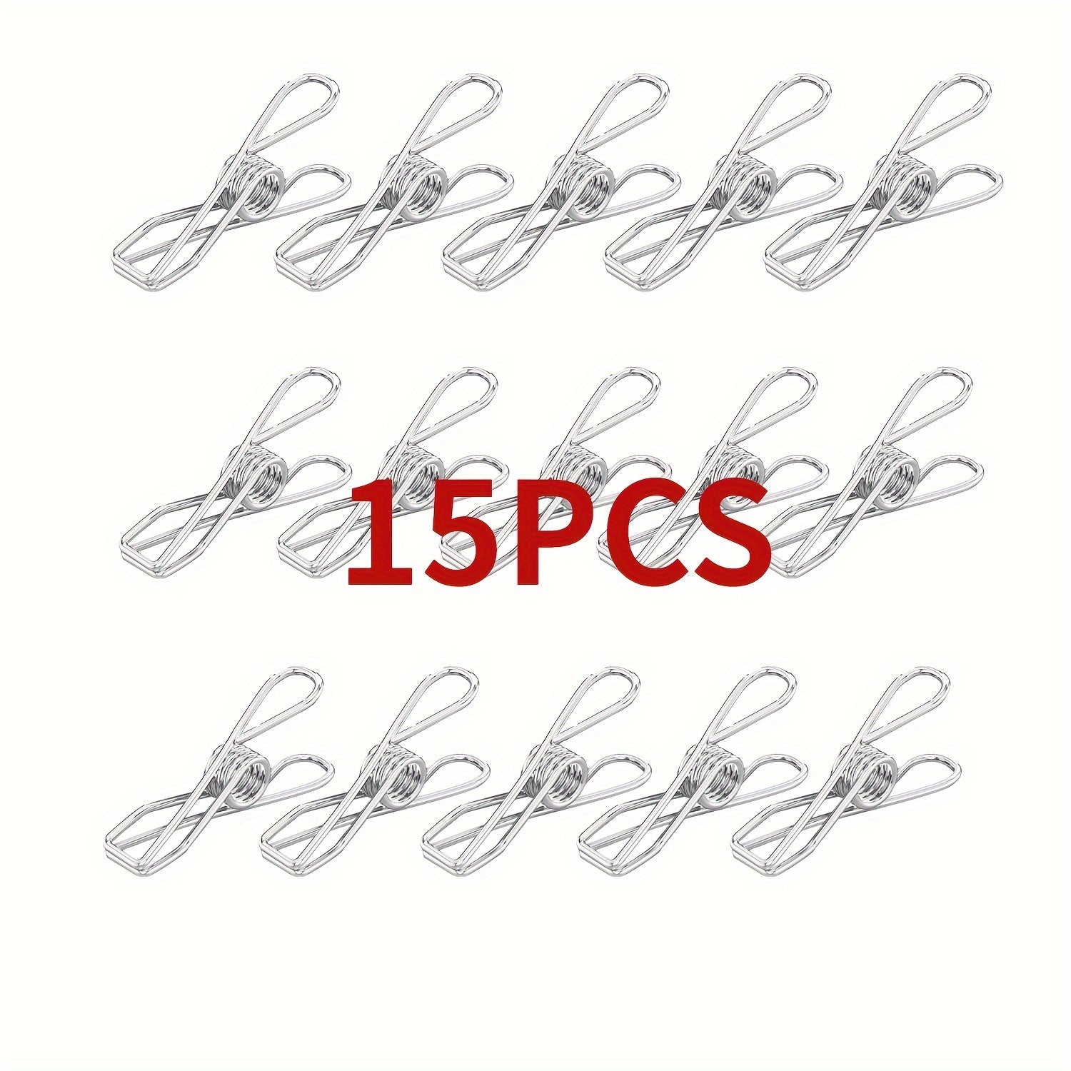 Stainless Steel Long Tail Clip With Hooks for Hanging Clothes Towel Gloves Sock