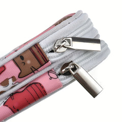 Double Layer Crochet Storage Bag Hand Knitting Organizer Zipper Mesh Pocket