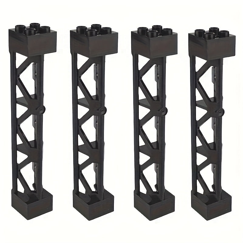 4pcs Military Building Block Train Truck Car Base Plate Supports