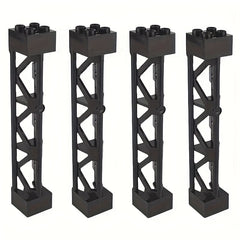 4pcs Military Building Block Train Truck Car Base Plate Supports