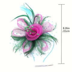 Faux Feather Headband Tea Party Cocktail Piece