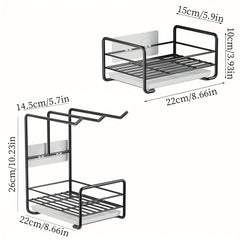 Kitchen Storage Rack Tabletop Dishwashing Sponge Drainage Wall Mounted Storage