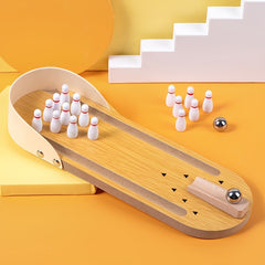 Mini Bowling Set Desktop Bowling Game 10 Ball Bottles