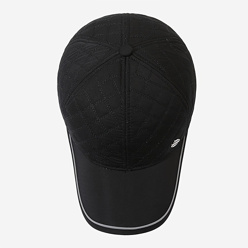 Men's Winter Baseball Cap With Earflaps Warm Hat