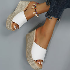 Women's Platform Wedge Slippers Open Toe Non-slip Slides