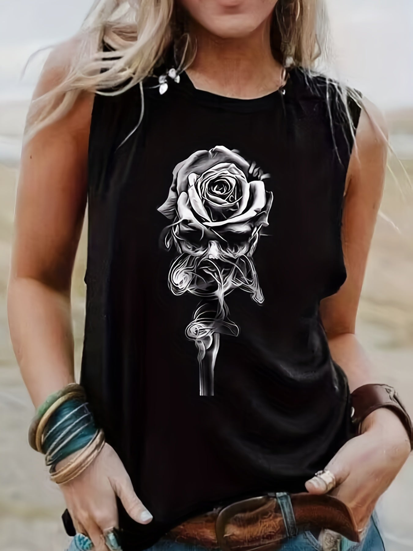 Floral Print Tank Top Sleeveless Summer Tank