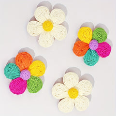 2pcs Floral Shirt Button Covers Multicolor Flower Business Wedding