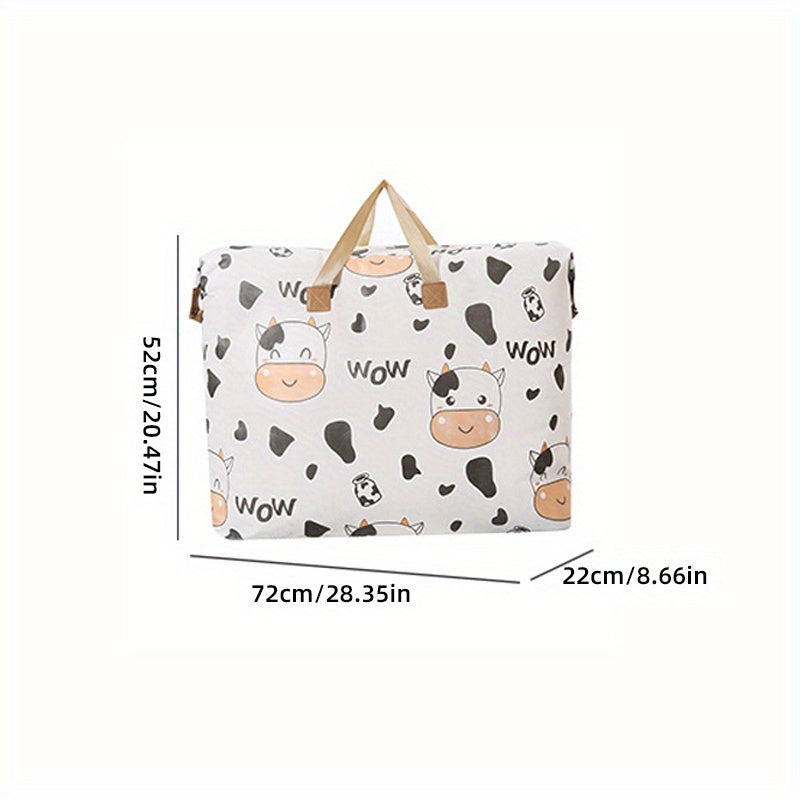 Cartoon Cow Pattern Luggage Bag Organizer for Travel