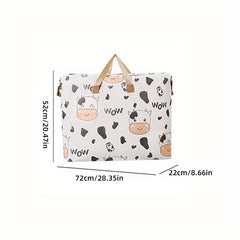 Cartoon Cow Pattern Luggage Bag Organizer for Travel