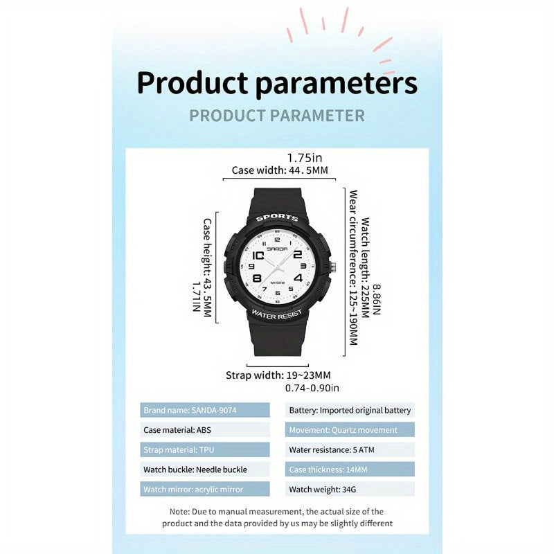 Sanda Pointer Watch - Luminous Quartz Student Watch