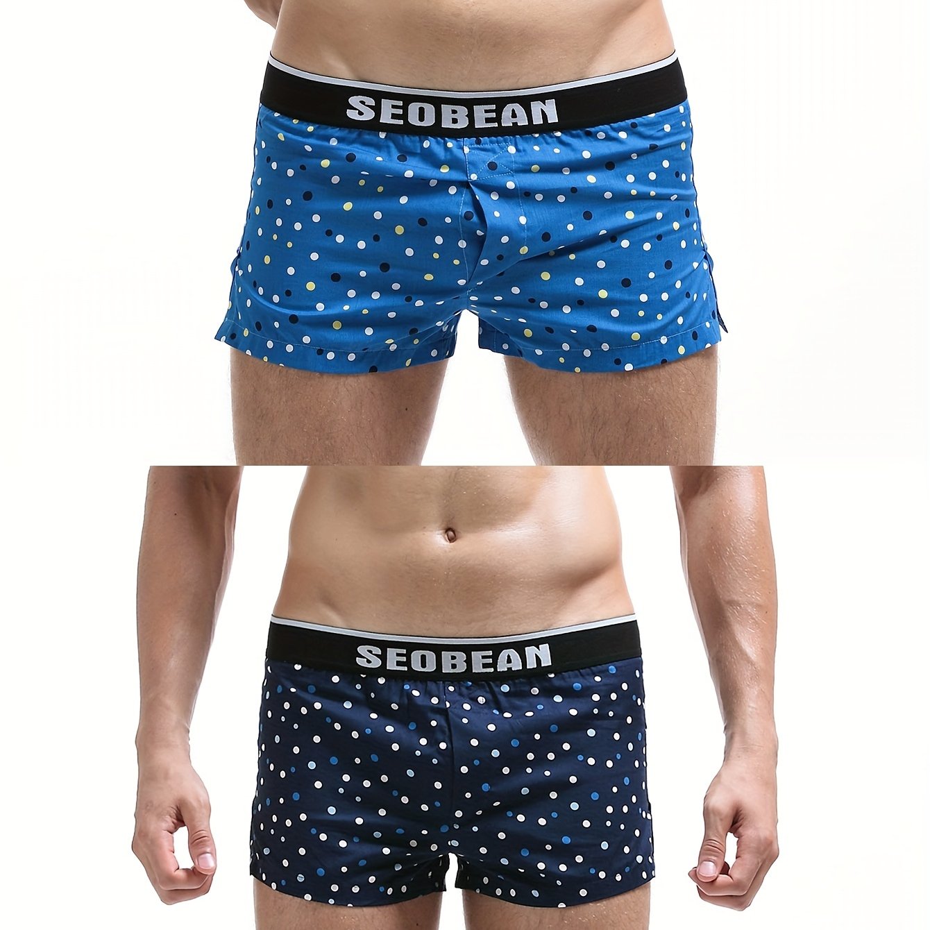 Men's Colorful Polka Dots Comfy Shorts Loose Pajama Bottoms