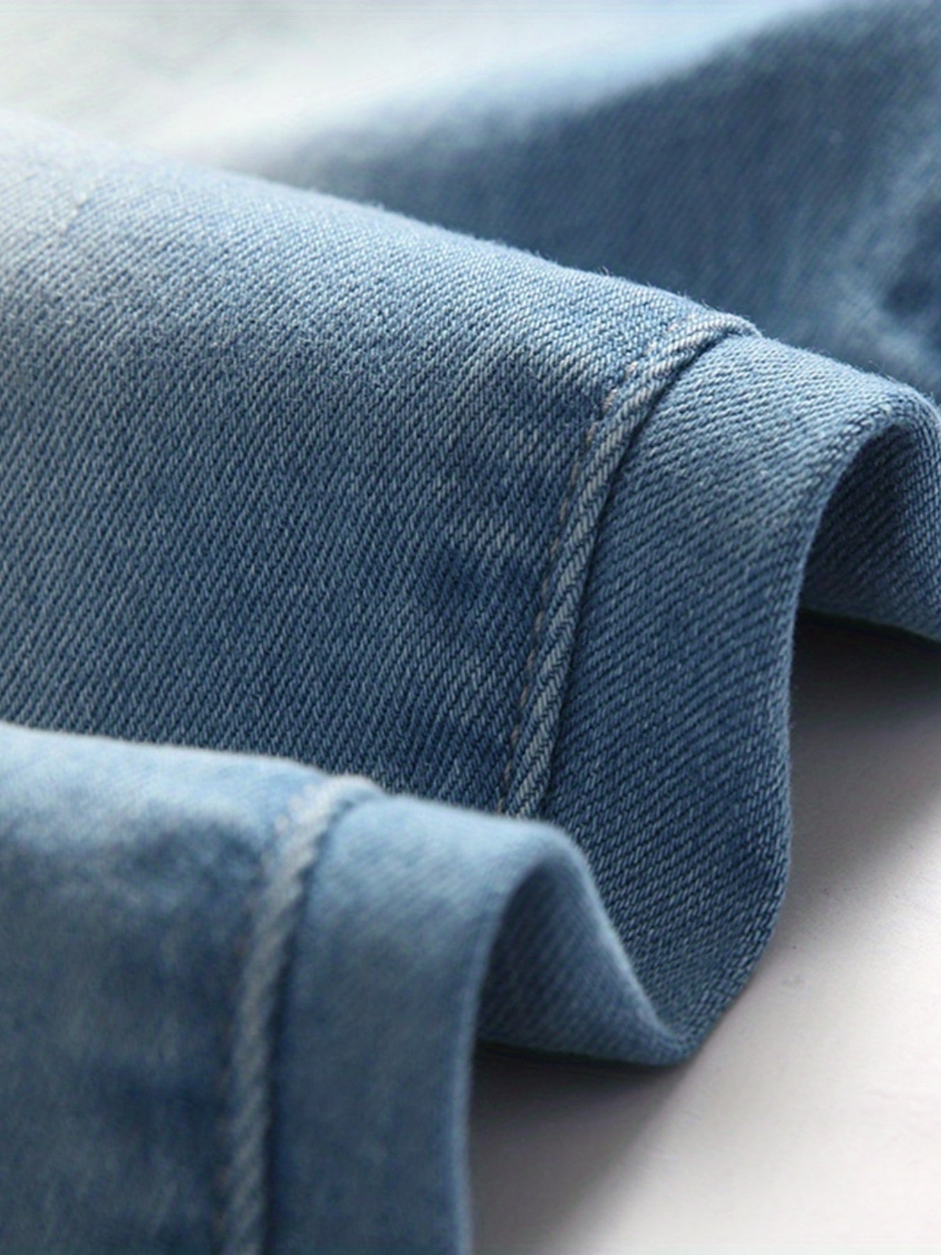 Men's Stretch Distressed Denim Overalls Spring Summer