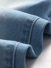 Men's Stretch Distressed Denim Overalls Spring Summer