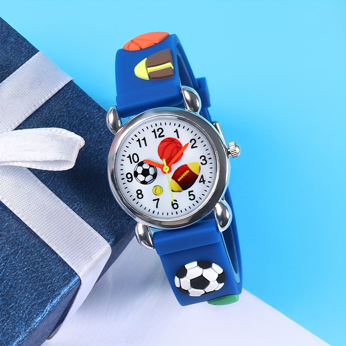 Stylish Boys Sports Electronic Watch with 3D Printed Designs