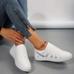 Women's Lace up Low Sneakers Lightweight Outdoor Flats