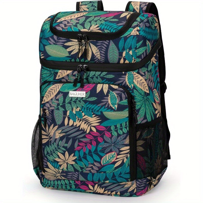 Large Capacity Insulated Cooler Backpack Leak Proof Portable Food Storage Bag