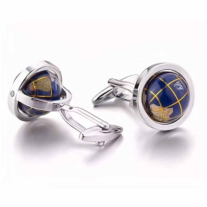 Men's Earth Cufflinks Clothing Buttons