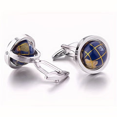 Men's Earth Cufflinks Clothing Buttons