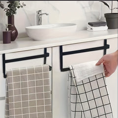 2pcs Cabinet Door Hanger Towel Rack Clothes Storage Bracket