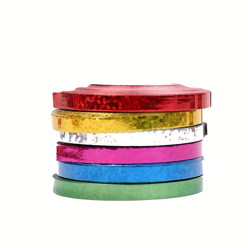 10m Glossy Laser Ribbon Curly Ribbon Metal Balloon Wire Roll