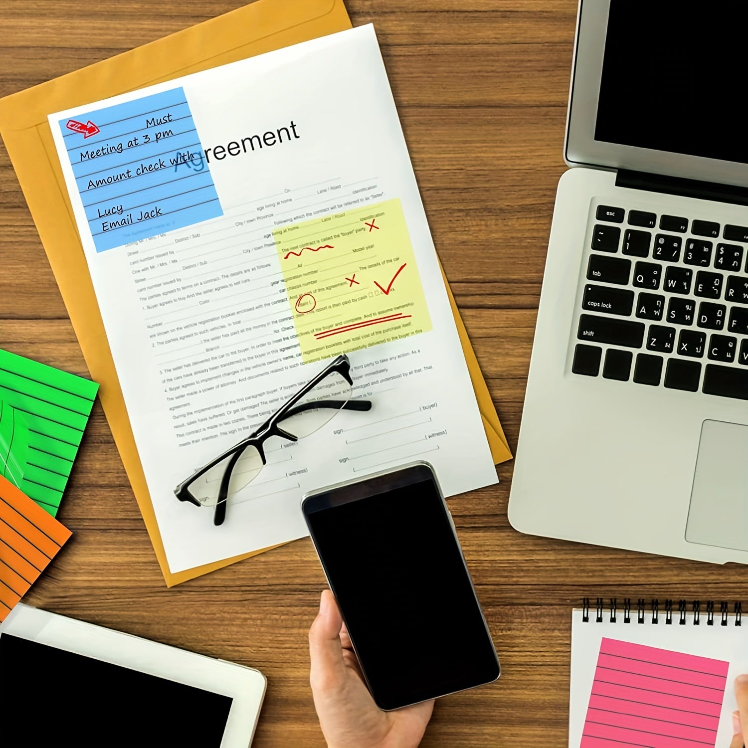 30 Page Transparent Sticky Notes - Waterproof & Writable