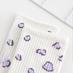 5pairs Girls Kids Rabbit Bear Socks Breathable Comfy Socks