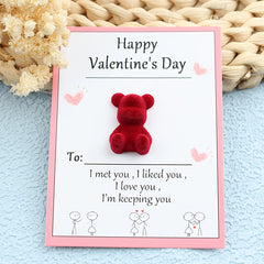 ABS Pocket Bear Valentine'S Gift Romantic Missing You Keepsake