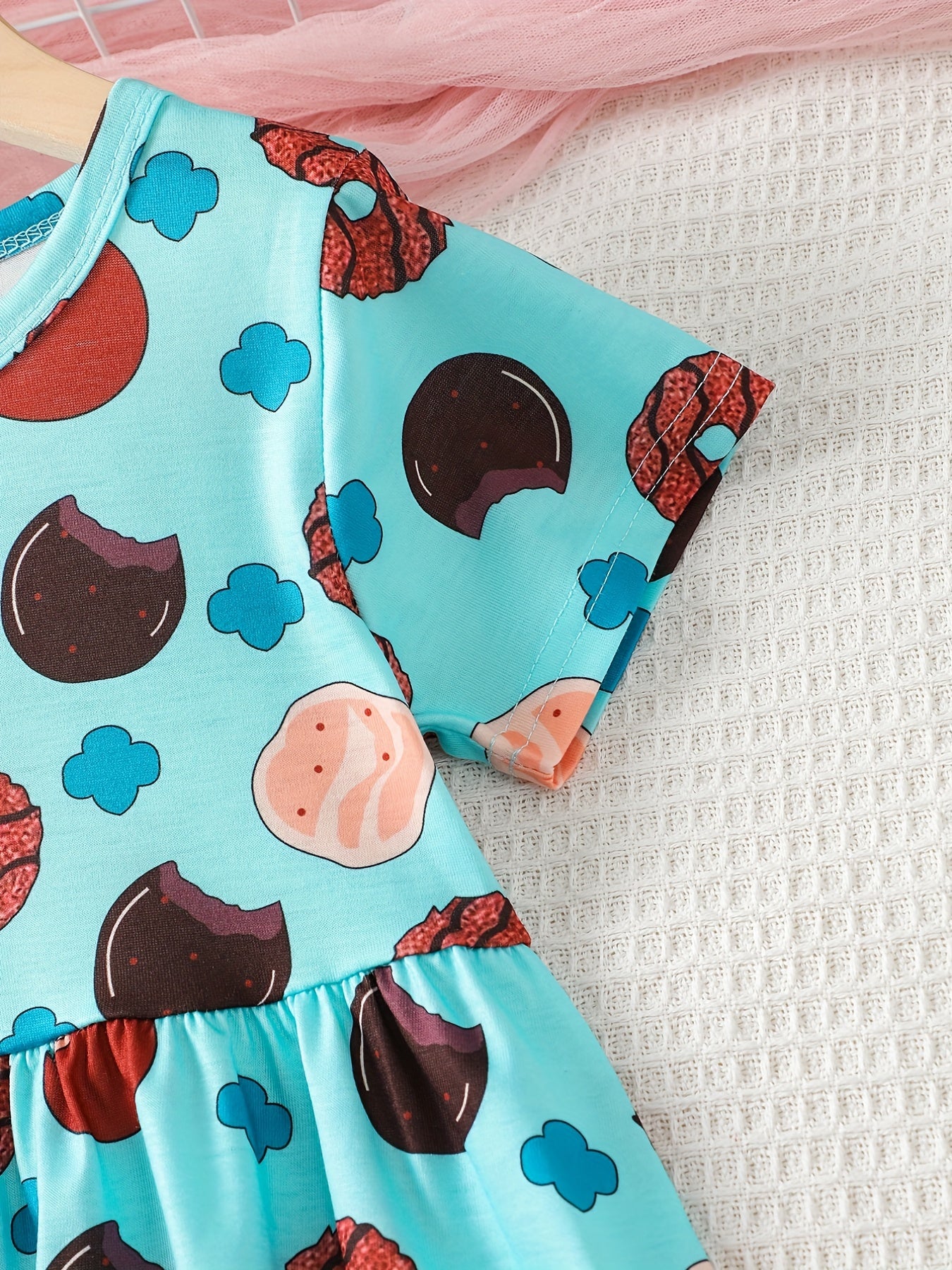 Baby Girls Cookie Graphic Print Dress