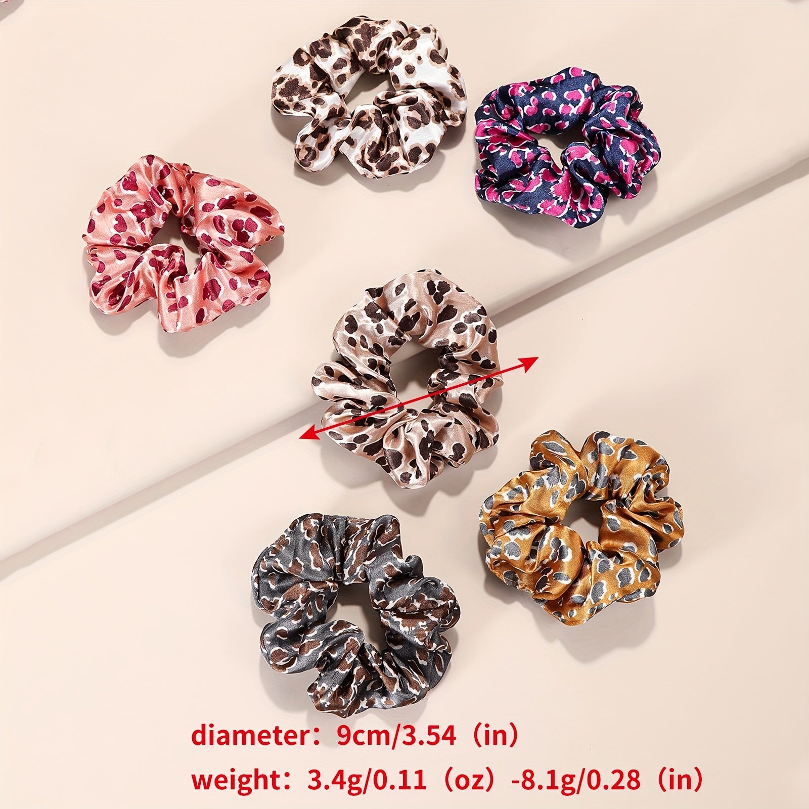 30pcs Silky Hair Tie Plaid Floral Printed Ponytail Holder for Women Girls