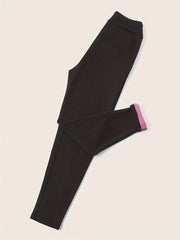 Plush Lined Thermal Pants Soft & Comfy Slim Elastic Tights