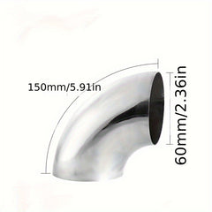 Stainless Steel Armrest Guard Rail Turning Head Thickened Rail Curved Pipe Head
