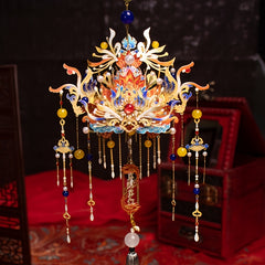Phoenix Crown 3D Metal Puzzle Golden with Beads & Tassels - Ideal Gift