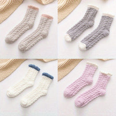 Soft & Cozy Fleece Crew Socks - Girls Stockings & Hosiery