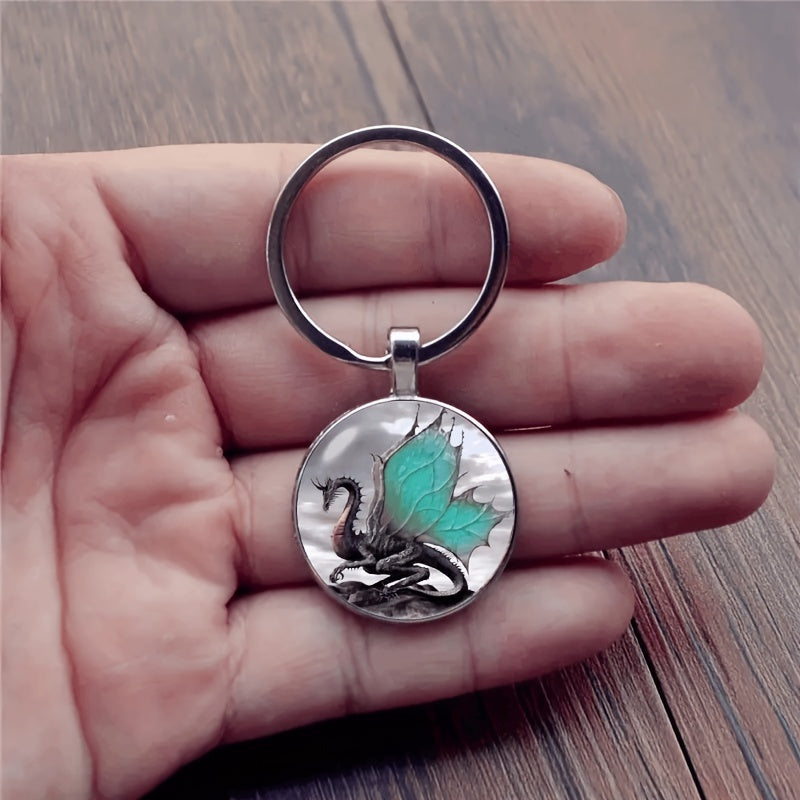 Vintage Flying Dragon Keychain For Boys Bag Wallet Charm Accessories