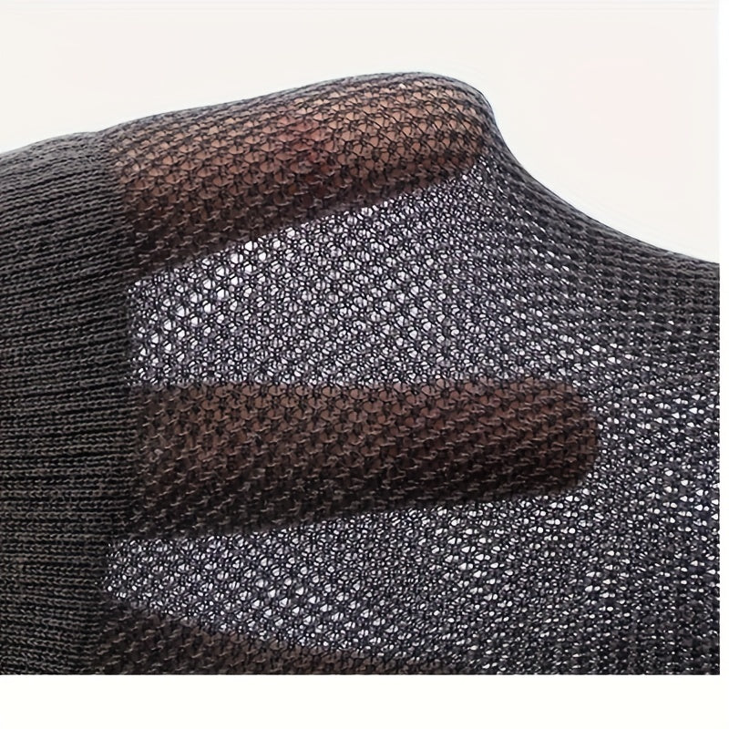 Solid Summer Thin Quarter Socks Breathable Sweat-absorbing Sports Socks