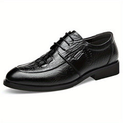 Men's Crocodile Embossed Oxford Shoes for Wedding Business