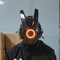Personalised Luminous Cyberpunk Mask For Cosplay Photography Street Shooting