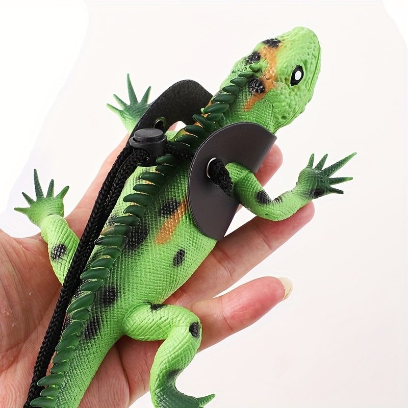 Leather Pet Chest Harness with Climbing Rope for Small Pets