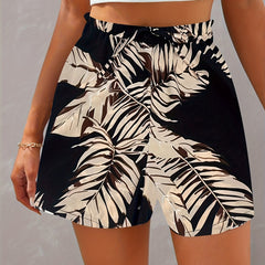 Floral Print Tie Front Casual Shorts for Women